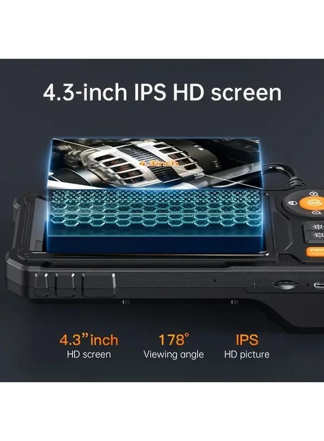منظار صناعي 8 ملم 393.7 بوصة كاميرا منظار ذات عدسة واحدة عالية الدقة مع شاشة LCD IPS مقاس 4.3 بوصة لإصلاح السيارات - Image 4